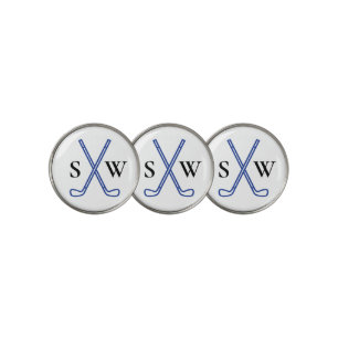 Golf Club Blue Golfer Monogrammed Ball Marker