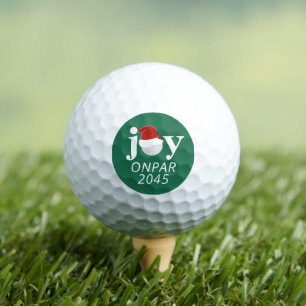 Golf Club Christmas Party Favor Joy Modern Green Balls