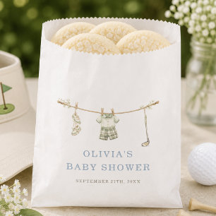 Golf Club Clothesline Baby Shower Favor Bag