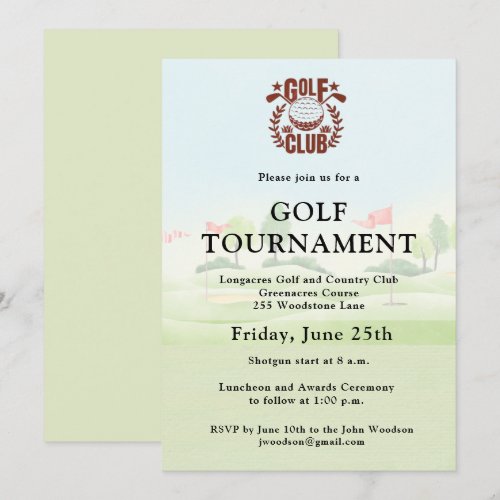 Golf Club Corporate Tournament Logo 