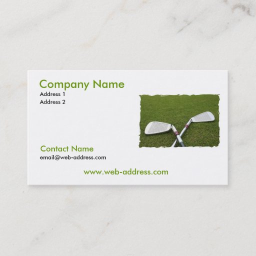Customizable Golf Club Design Business Card