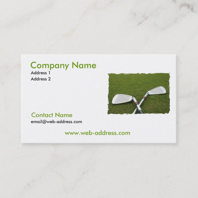 Golf Club Design Business Card (Front)