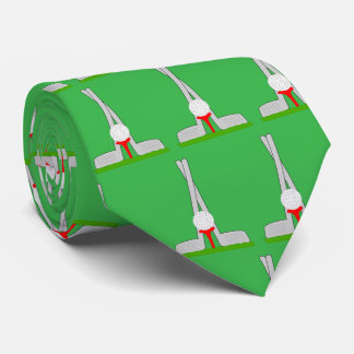 Golf Club Design Neck Tie