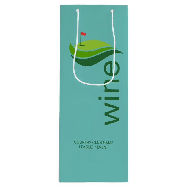 Golf Club/Event Party Wine Gift Bag (Front)