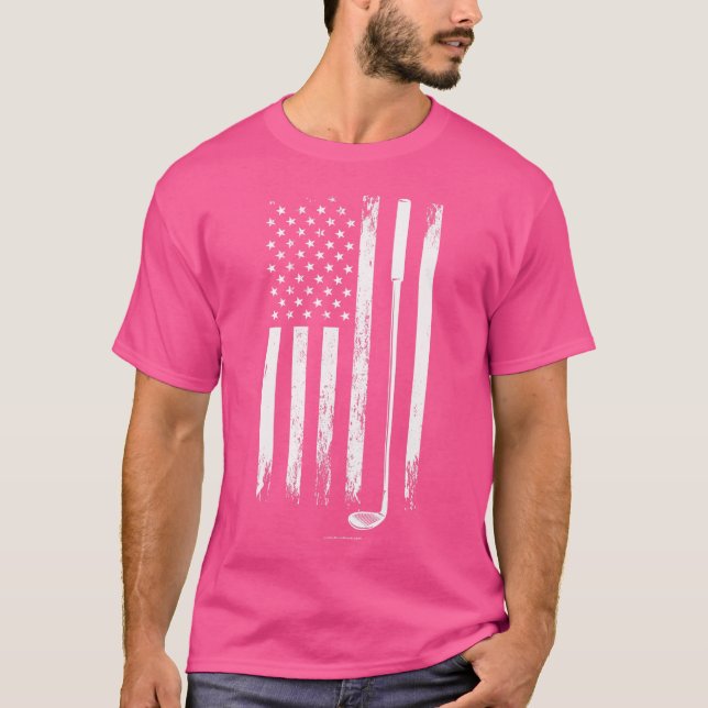 Golf Club Flag Usa T-Shirt (Front)