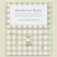 Golf Club Gingham Books for Baby Shower