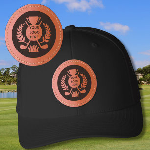 Golf Club Golf League Logo Leather Patch Hat