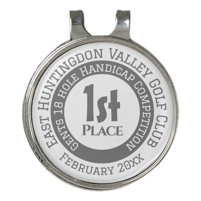 Golf Club Golf Trophy Competition Award Hat Clip (Front)