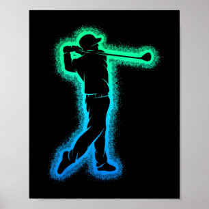 Golf Club Golfer Kids Boys Men Golfing Poster