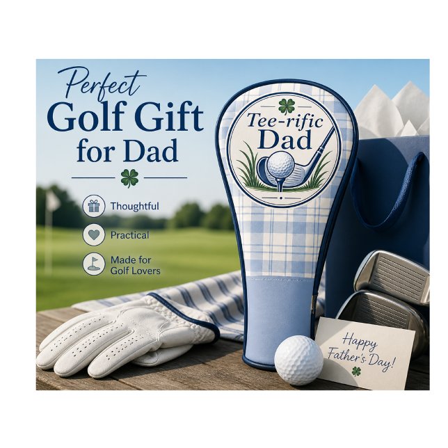Golf Club Head Cover | Father’s Day Gift  (Stylish golf headcover gift for Dad, perfect for Father’s Day and every round he loves.)