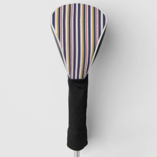 Golf club head cover with vertical stripes 