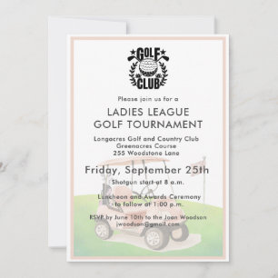 Golf Club Ladies League Tournament Logo Invitatio Invitation