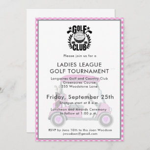 Golf Club Ladies League Tournament Logo Invitation