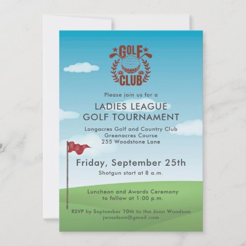Golf Club Ladies League Tournament Logo   Invitation