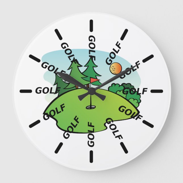Golf Club Large Clock (Front)