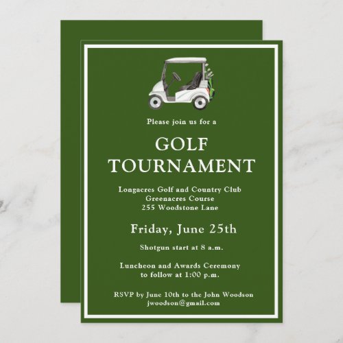 Golf Club League Corporate Tournament Invitation