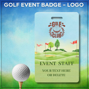 Golf Club League Logo Event Staff  Badge
