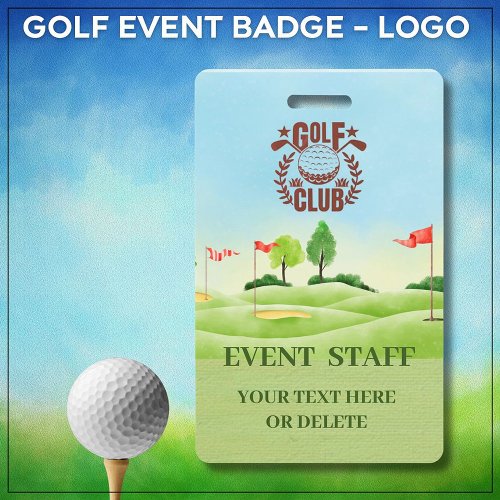 Golf Club League Logo Event Staff  Badge