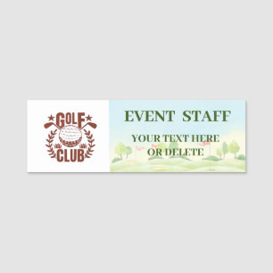 Golf Club League Logo Event Staff Name Tag