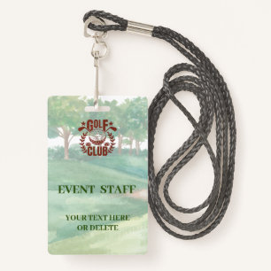 Golf Club League Photo Logo Event Staff Badge