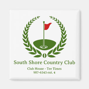 Golf Club Logo Custom Classic Golf Flag Magnet