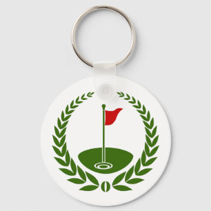 Golf Club Logo Custom Classic Golf Flag /Pro Shop  Keychain
