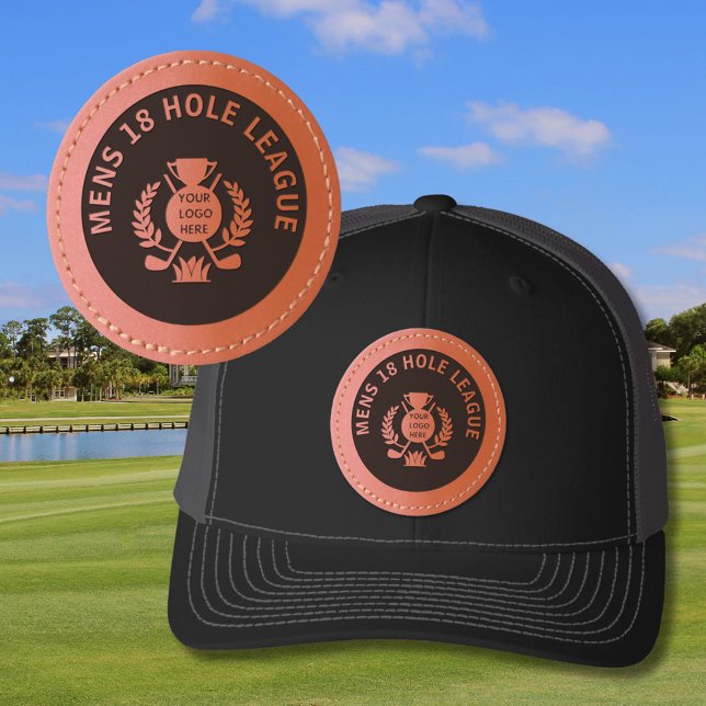Golf Club Logo Men's League Leather Patch Hat (Creator Uploaded)