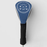 Golf Club Logo Monogram Blue Leather Golf Head Cover at Zazzle