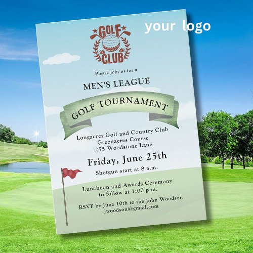 Golf Club Mens League Tournament Logo  Invitation