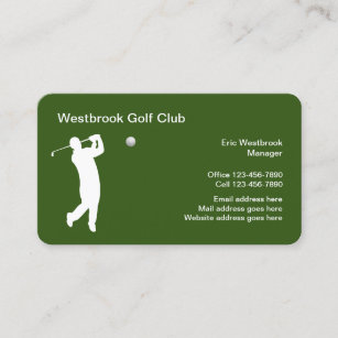 Golf Club Modern Business Cards