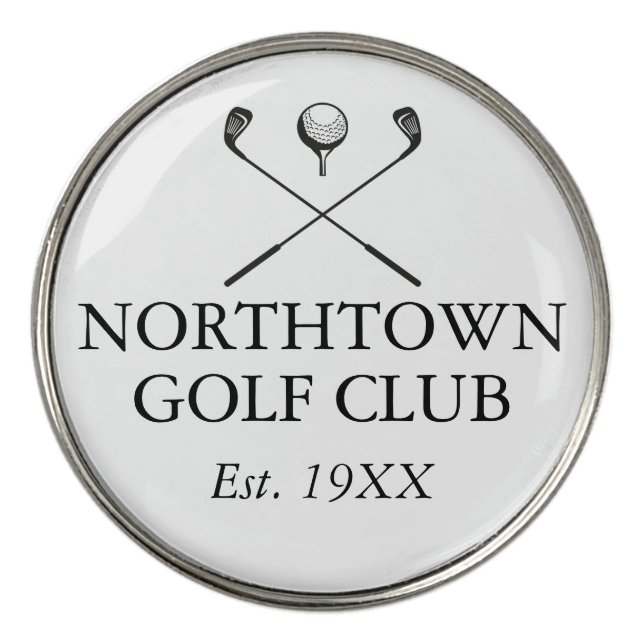 Golf Club Name Classic Golf Ball Marker (Front)