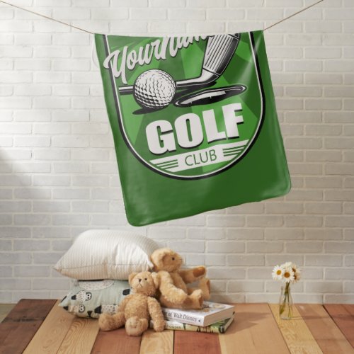 Golf Club NAME Pro Golfer Player Personalized  Baby Blanket