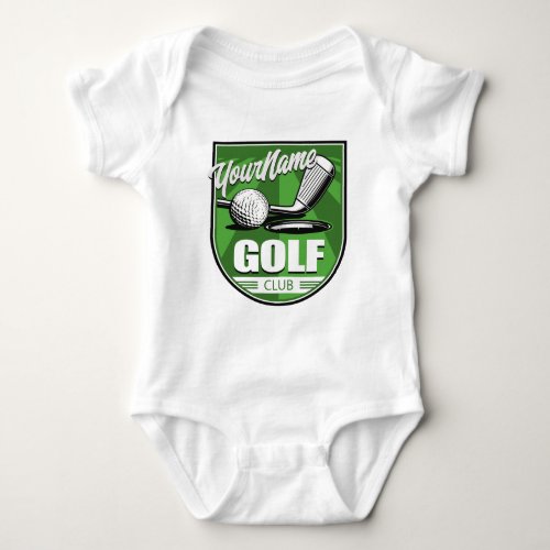 Golf Club NAME Pro Golfer Player Personalized   Baby Bodysuit