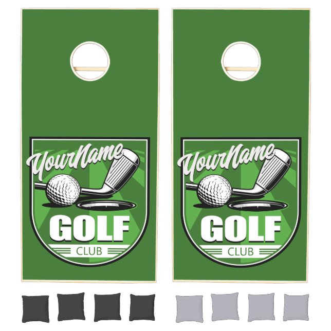 Golf Club NAME Pro Golfer Player Personalized   Cornhole Set (Set)