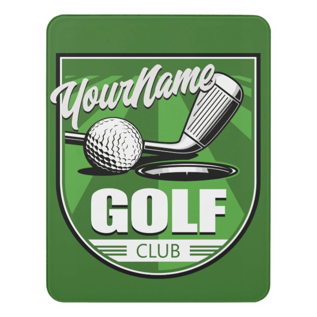 Golf Club NAME Pro Golfer Player Personalized  Door Sign (Contemporary Vert)