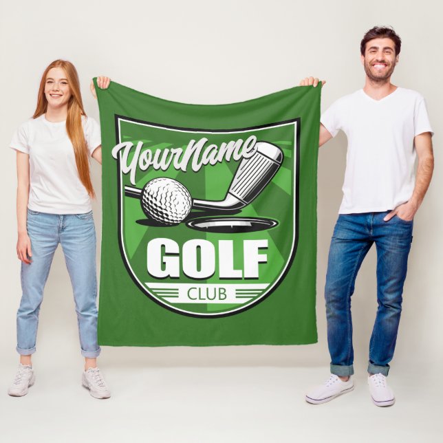 Golf Club NAME Pro Golfer Player Personalized  Fleece Blanket (In Situ)