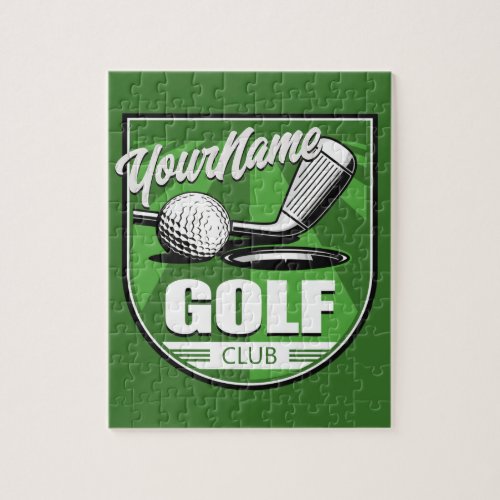 Golf Club NAME Pro Golfer Player Personalized Jigsaw Puzzle