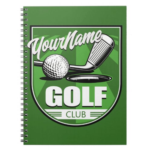 Golf Club NAME Pro Golfer Player Personalized   Notebook