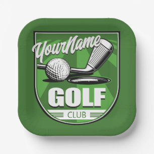 Golf Club NAME Pro Golfer Player Personalized   Paper Plates