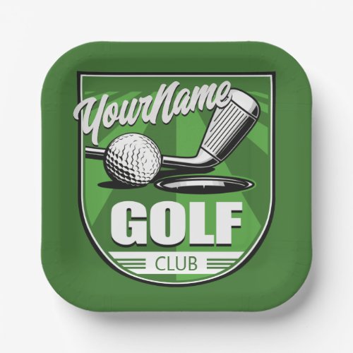 Golf Club NAME Pro Golfer Player Personalized   Paper Plates