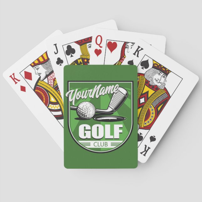 Golf Club NAME Pro Golfer Player Personalized Poker Cards (Back)