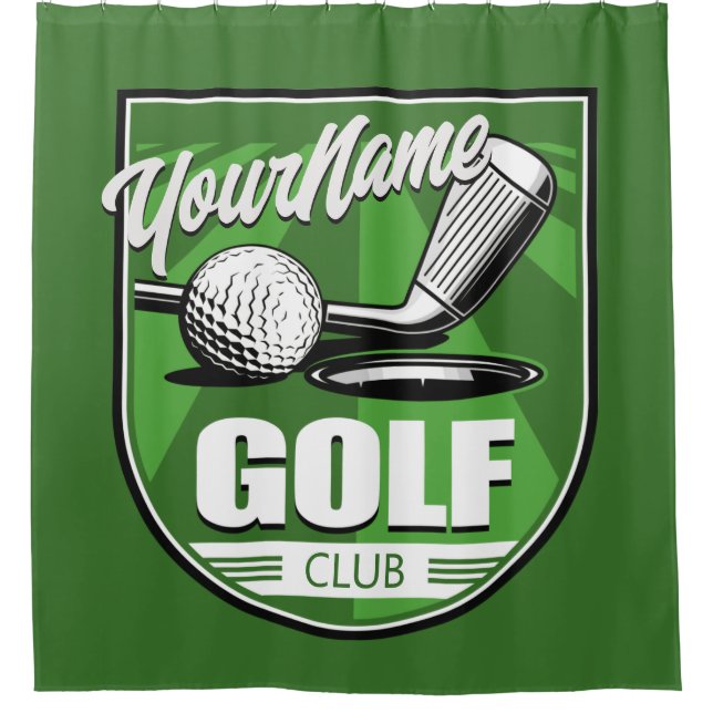 Golf Club NAME Pro Golfer Player Personalized  Shower Curtain (Front)