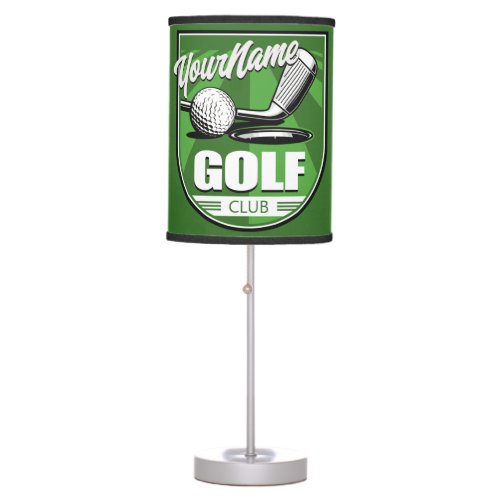 Golf Club NAME Pro Golfer Player Personalized   Table Lamp