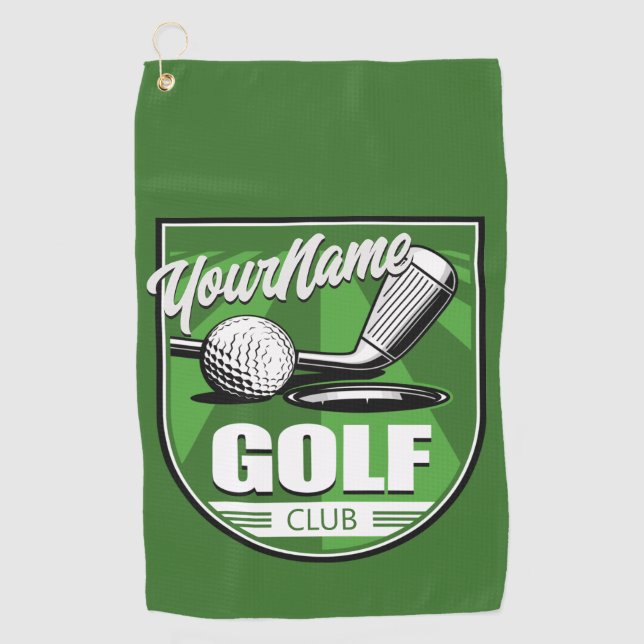 Golf Club NAME Pro Golfer Player Personalized   Towel (Front)
