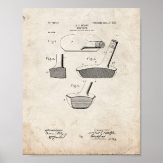 Golf-club Patent - Old Look Poster