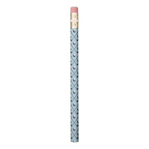 Golf Club Pattern Blue Pencil