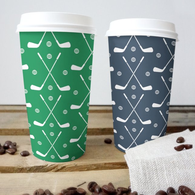 Golf Club Pattern Paper cup (golf club pattern kids,adult party stationery, birthday party use and throw paper cups)