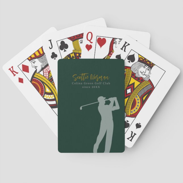 Golf Club Players | Man Playing Golf Poker Cards (Back)