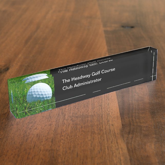 Golf Club Professional Executive Desk Name Plate (Side)