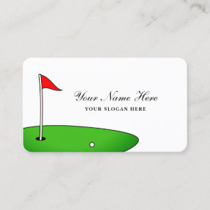 Golf club shop company business card template